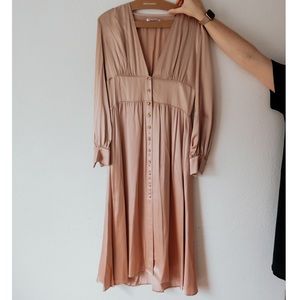 Reformation Nicola Dress in Blush, Size 10, NEW